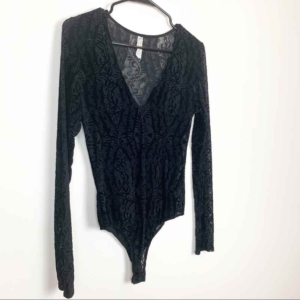 Free People On The Dancefloor Velvet Bodysuit - Picture 3 of 6
